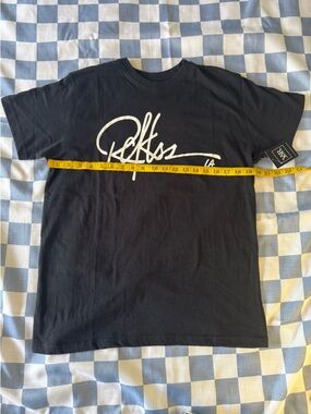 Young & Reckless Black Tee with White Logo Tag